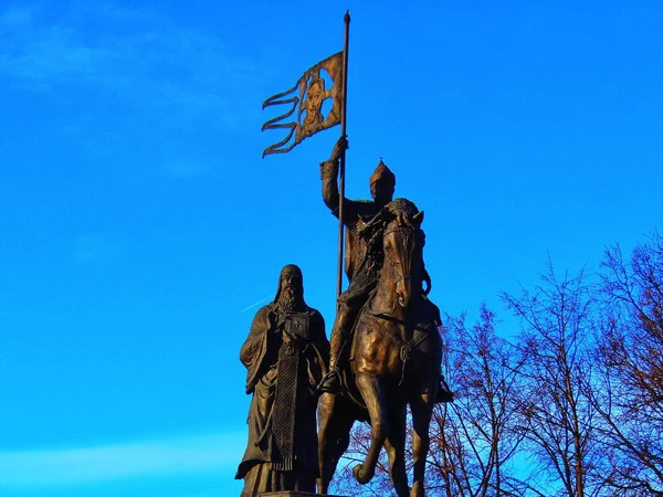 Monumentet Fyrst Vladimir Vladimir Russland – stockfoto