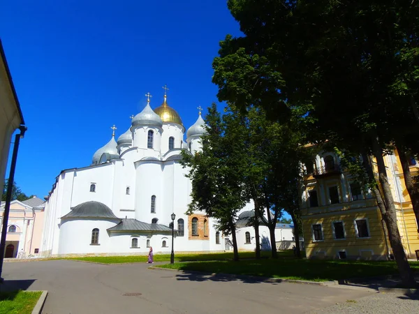 Catedral Santa Sofía Kremlin Veliky Novgorod Rusia — Foto de Stock