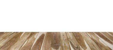 Metin için beyaz arkaplan üzerine boş tahta tablo, ürün görüntüleme için şablon maketi.