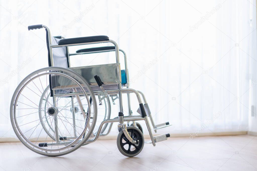 Wheelchair in medical office.