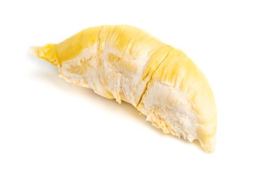 Durian beyaz arka planda meyvelerin kralıdır.