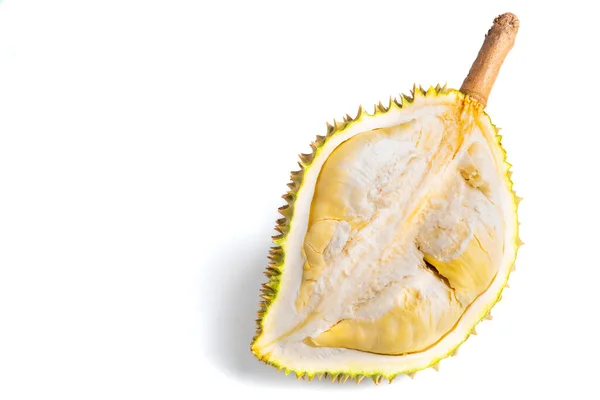 Durian Είναι Βασιλιάς Των Φρούτων Λευκό Φόντο — Φωτογραφία Αρχείου
