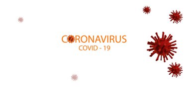 Çizimler konsepti Coronavirus COVID-19. Metnin için kopyalama alanı olan beyaz arkaplanda Coronavirus simgeleri.