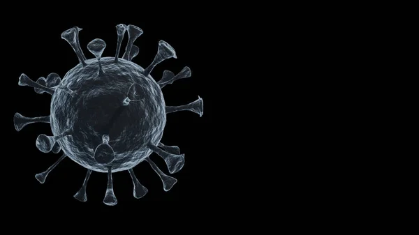 Corona Virus Wuhan Covid Zwarte Achtergrond Concept Van Medische Illustratie — Stockfoto