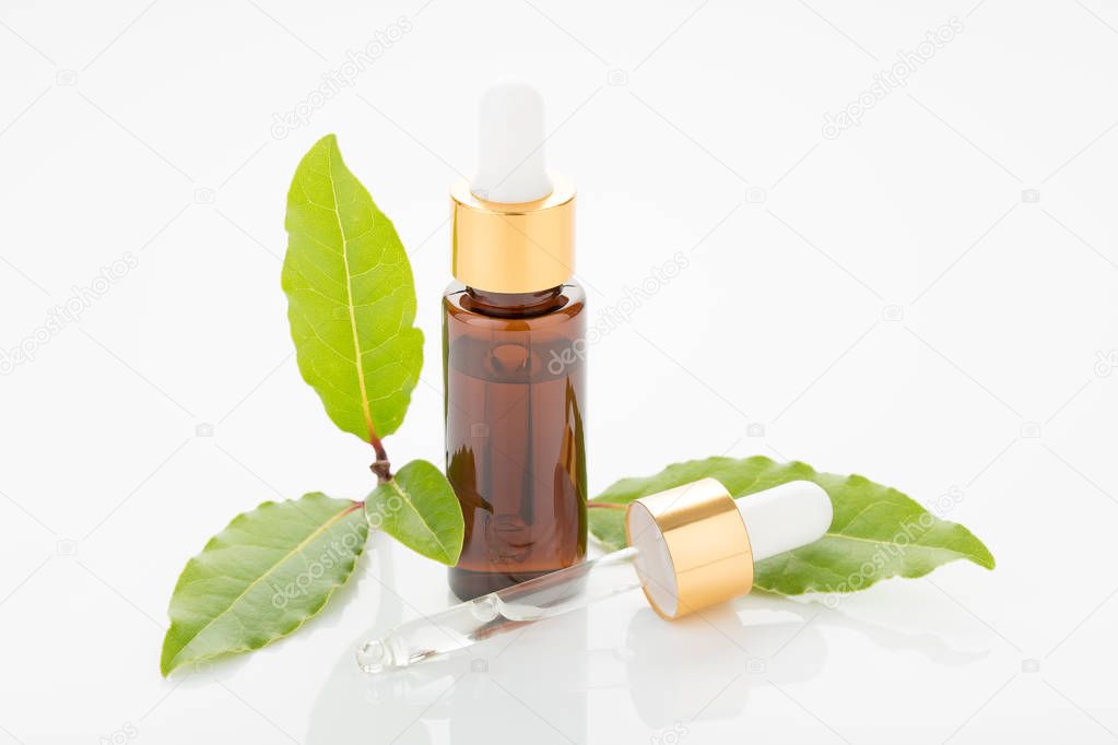 Bay essential oil. Clean style