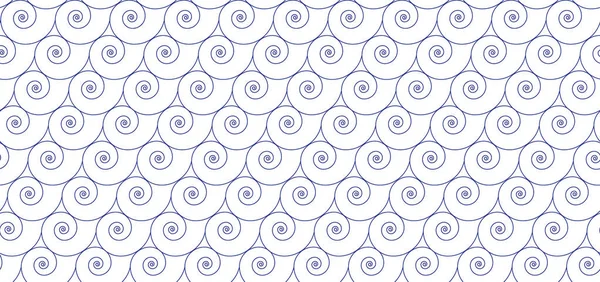 Patrón Concha Nautilus Sin Costura Forma Geométrica Ilustración Vectorial Mar — Vector de stock