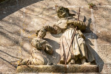 Saint James Lupa Kraliçe sahne taş kısma vaftiz