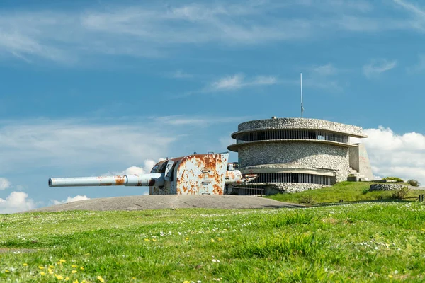 Abandoned Coastal battery cannon — Stock Photo, Image