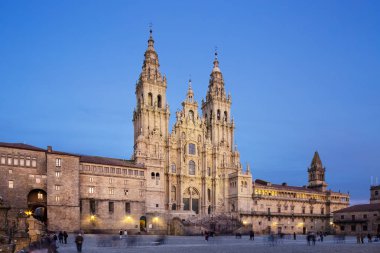 Santiago de Compostela Katedrali Obradoiro meydanından manzara