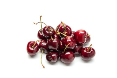 Beyaz arka plan üzerinde izole kırmızı kiraz