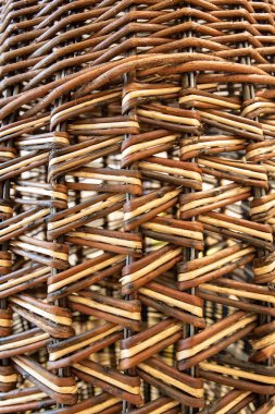 Wickerwork doku arka plan. Sepet için kullanılan antika hasır desen