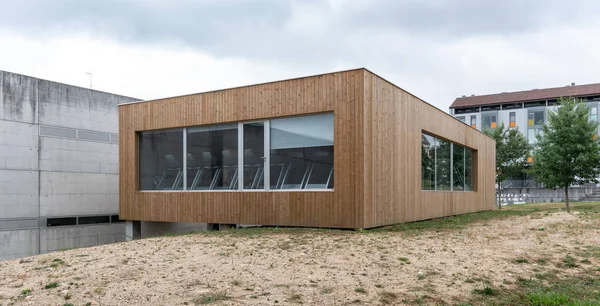 Modern Contemporary building with wood cladding