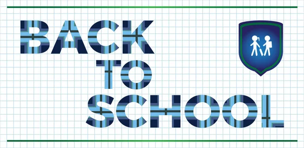 Banner of Back to school vector illustration - Stok Vektor