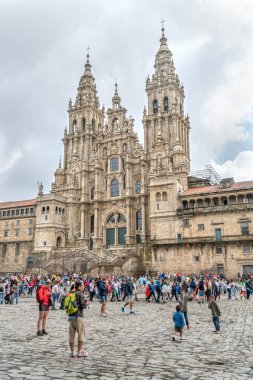Santiago de Compostela Katedrali Obradoiro meydanından manzara