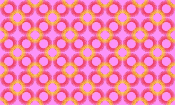 원활한 기하학적 배경 패턴. 원으로 만든 다채로운 장식 그래픽 패턴 — 스톡 벡터