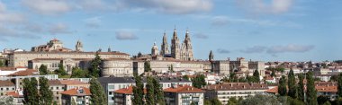 Santiago de Compostela geniş panoramik görünümü