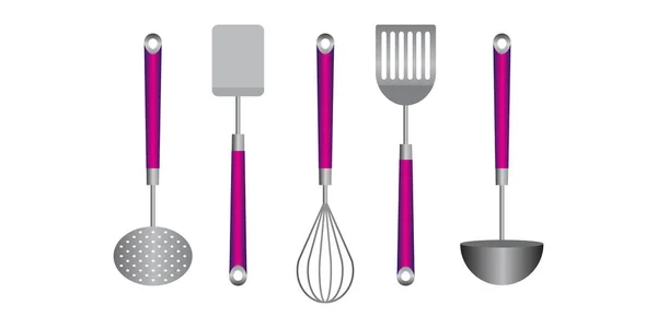 Set de utensilios de cocina — Vector de stock