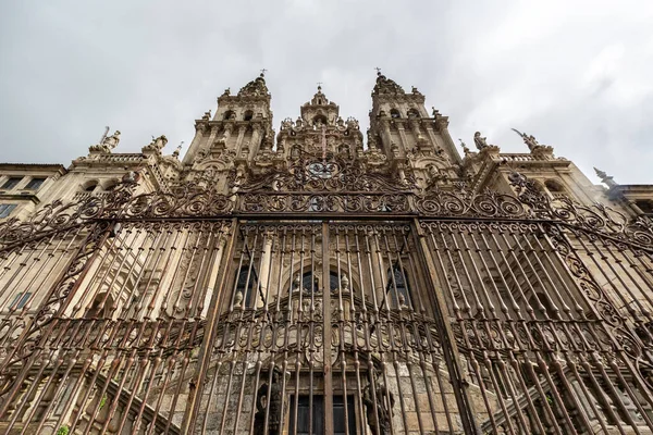 Cathedral of Santiago de Compostela. Low angle view — Stock Photo, Image