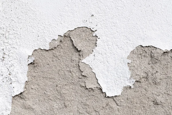 Uszkodzenia Ściany Zewnątrz Tynk Farba Zatykają Się Uszkodzenia Powierzchni Tynk — Zdjęcie stockowe