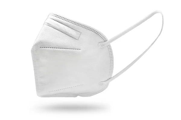 KN95 FFP2 Face maskesi beyaz arkaplanda izole edildi. Coronavirus Covid-19 'a karşı koruma