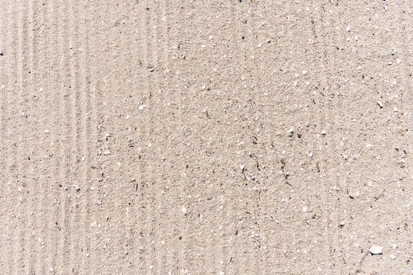 Песчаный Пляж Фон Грузовиком След Очищающей Поверхности — стоковое фото