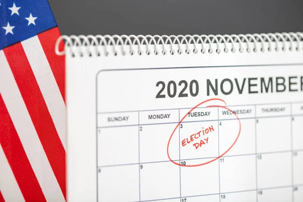 Noviembre 2020 Concepto Del Día Elecciones Calendario Escritorio Con Noviembre — Foto de Stock