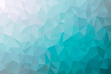 Soyut Cyan düşük polimer arkaplan dokusu. Yaratıcı çokgen arkaplan çizimi