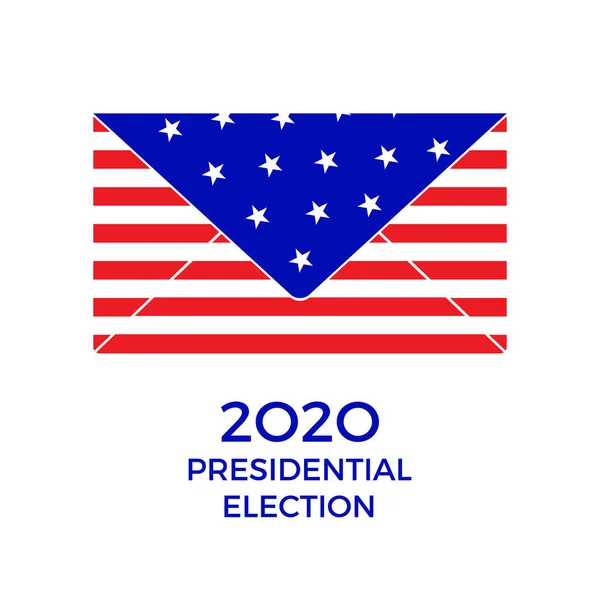 Ballot 2020 Amerikaanse Presidentsverkiezingen Concept Vectorillustratie — Stockvector