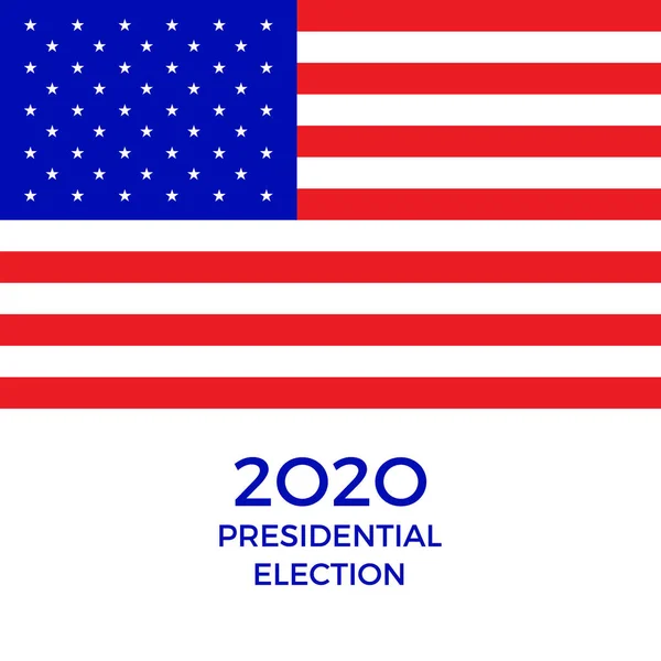 Usa Flag 2020 Presidential Election Concept Vector Illustration — Stock Vector