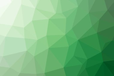 Soyut yeşil düşük polimer arkaplan dokusu. Yaratıcı çokgen arkaplan vektör çizimi