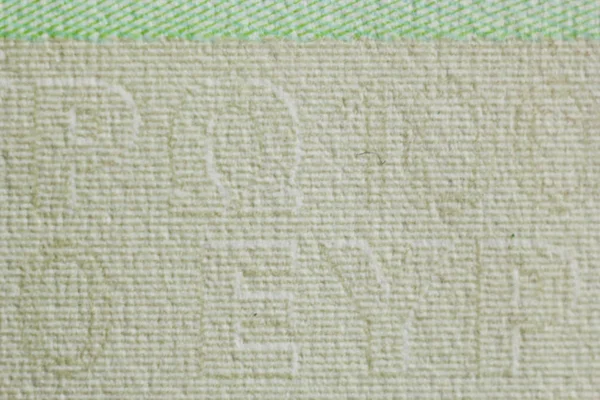 Ochronny znak wodny na sto euro Bill w makro. ochrony przed fałszowaniem banknotów. Hologram. szczegół papierowych pieniędzy z bliska — Zdjęcie stockowe