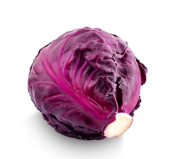 Purple Cabbage Isolated White Background — Stock Photo, Image