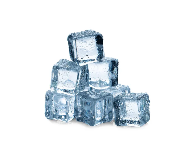 Ice Cubes White Background — Stock Photo, Image