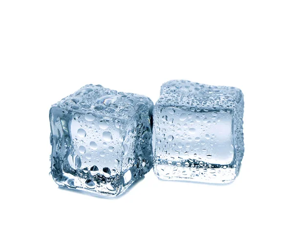 Cubes Glace Sur Fond Blanc — Photo
