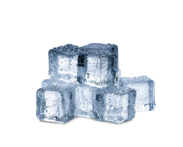 Cubos Gelo Sobre Fundo Branco — Fotografia de Stock