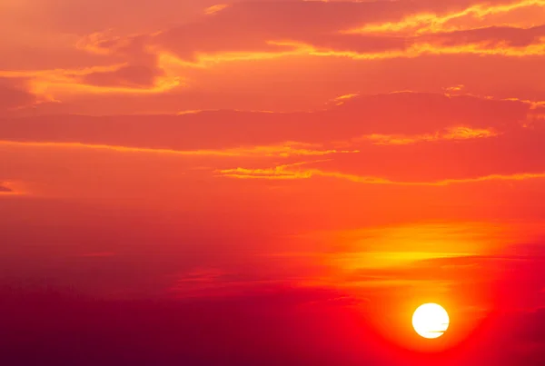 Красочное Яркое Небо Облаком Закате — стоковое фото