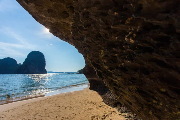 Διάσημη Σπηλιά Phranang Στο Raylay Railay Beach Krabi Ταϊλάνδη — Φωτογραφία Αρχείου