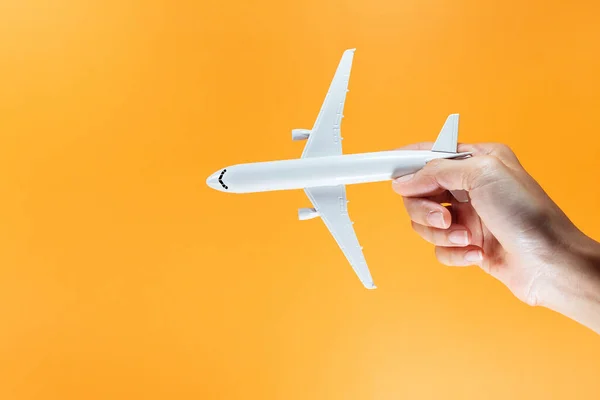 Model Plane Airplane Pastel Color Background — Stock Photo, Image