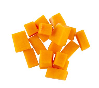 Beyaz arka planda izole edilmiş taze tereyağı ezmesi.