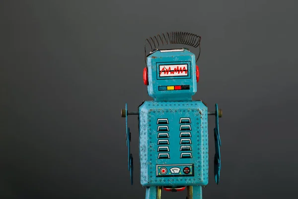 Винтажный Оловянный Робот — стоковое фото