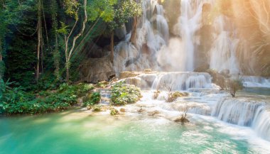 Kuang Si Waterfall (Tat Guangxi), Luang Prabang, Laos - Görüntü