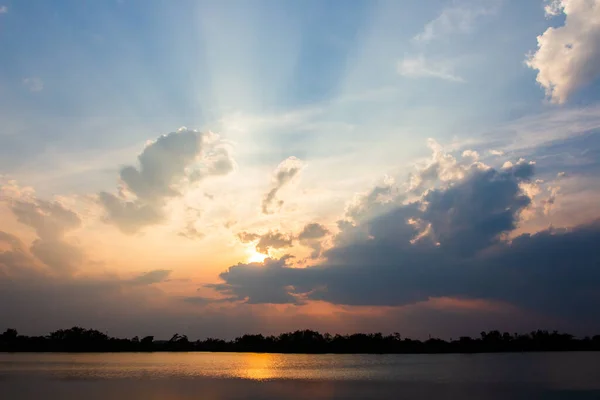 Colorful Dramatic Sky Cloud Sunset — Stock Photo, Image