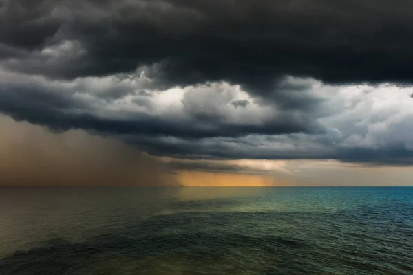 Thunder Storm Sky Rain Sea — Stock Photo, Image