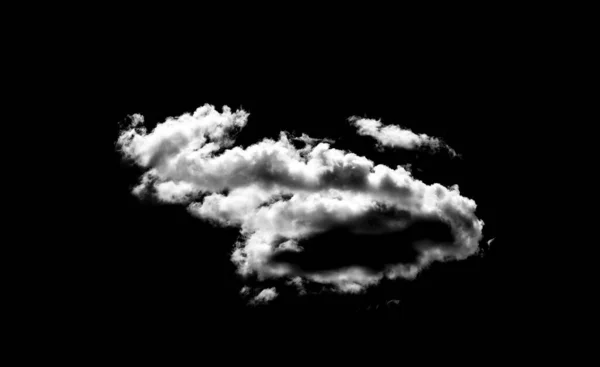 Nubes Blancas Para Diseño Sobre Elementos Aislados Fondo Negro — Foto de Stock