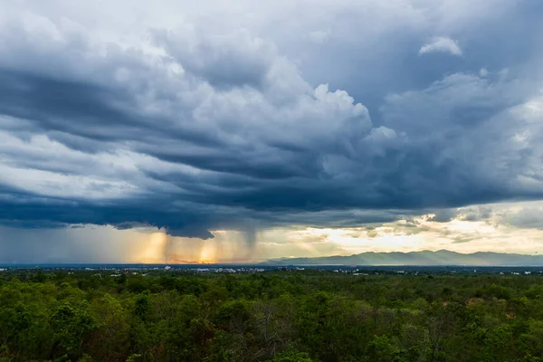 Trueno Tormenta Cielo Nubes Lluvia —  Fotos de Stock