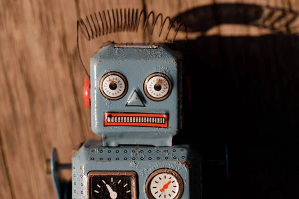 Antico Giocattolo Latta Retrò Robot Vintage — Foto Stock
