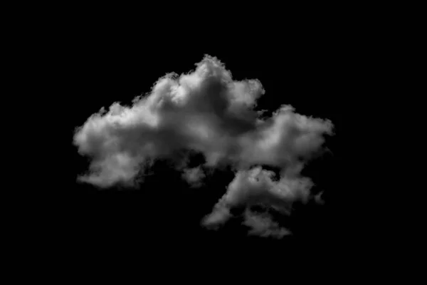 Clouds White Design Isolated Elements Black Background — Stock Photo, Image