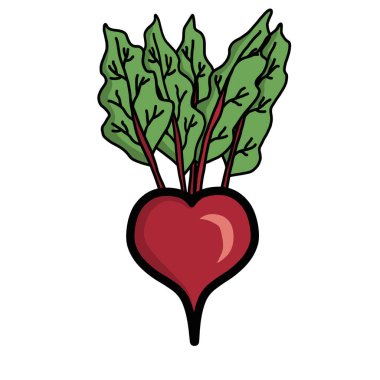 Pancar illüstrasyon şeklinde kalp