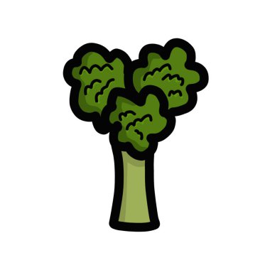 Brokoli illüstrasyon şeklinde kalp
