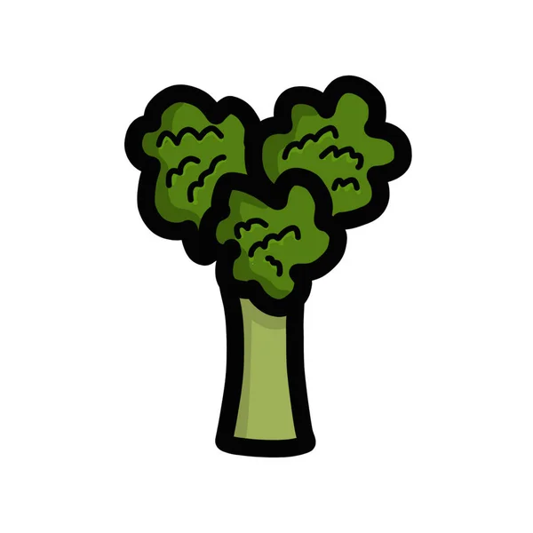 Hjärtformade Broccoli Illustration — Stockfoto
